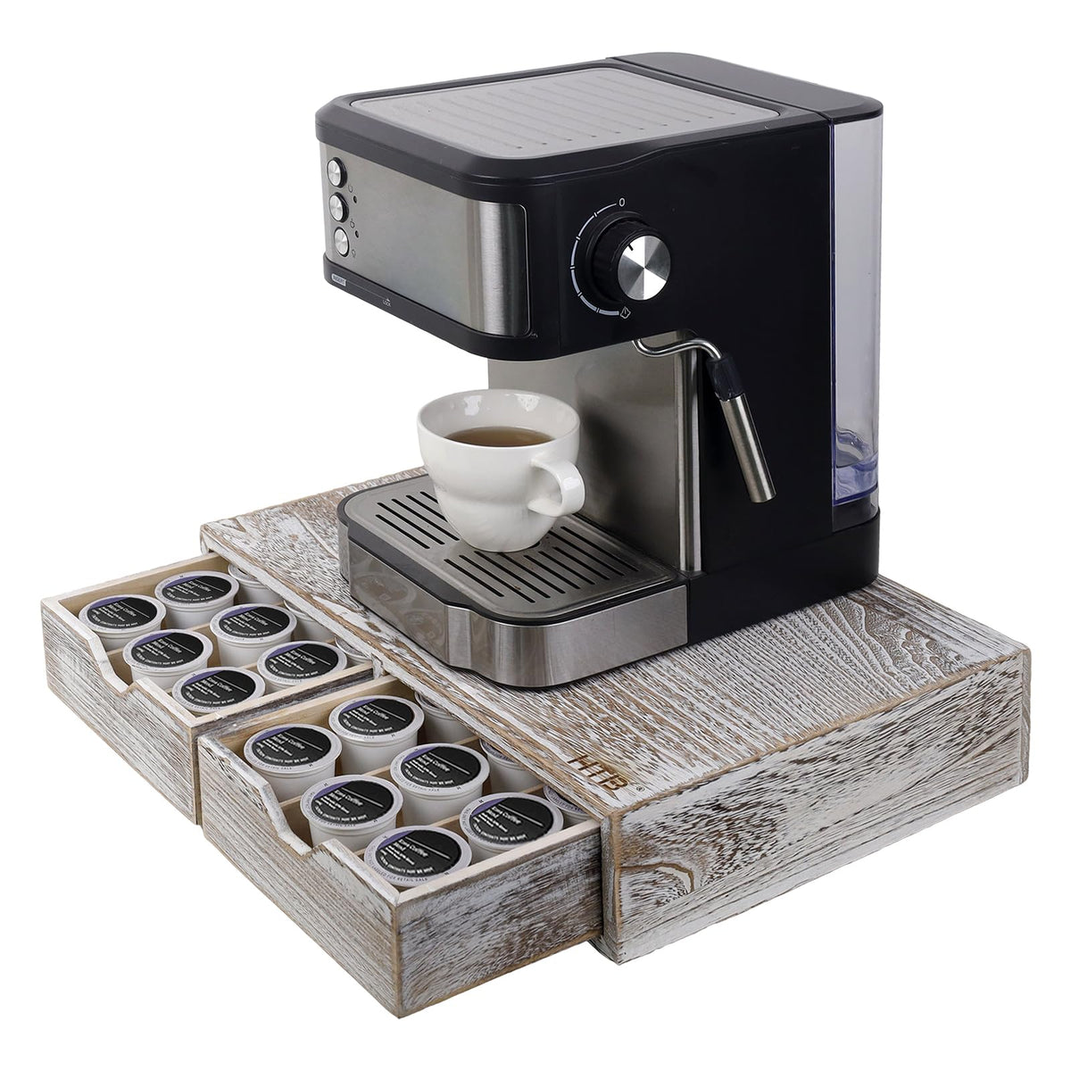 HTB K Cup Holder Compatible Coffee Pod Storage Drawer,Bamboo 1-drawer