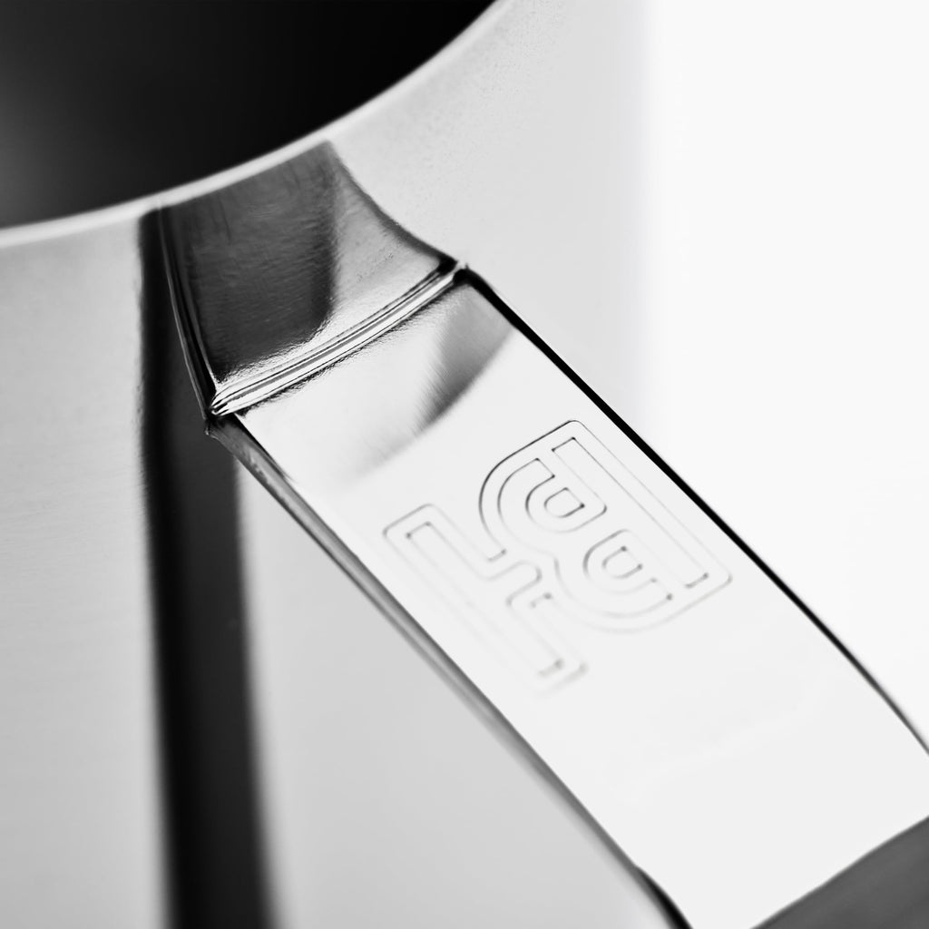 Barista Hustle Milk Pitcher – 600ml Polished Stainless Steel, Precision Spout & Handle Alignment, Internal Measurement Markings, Premium 304 Stainless Steel Milk Steaming Pitcher for Latte Art