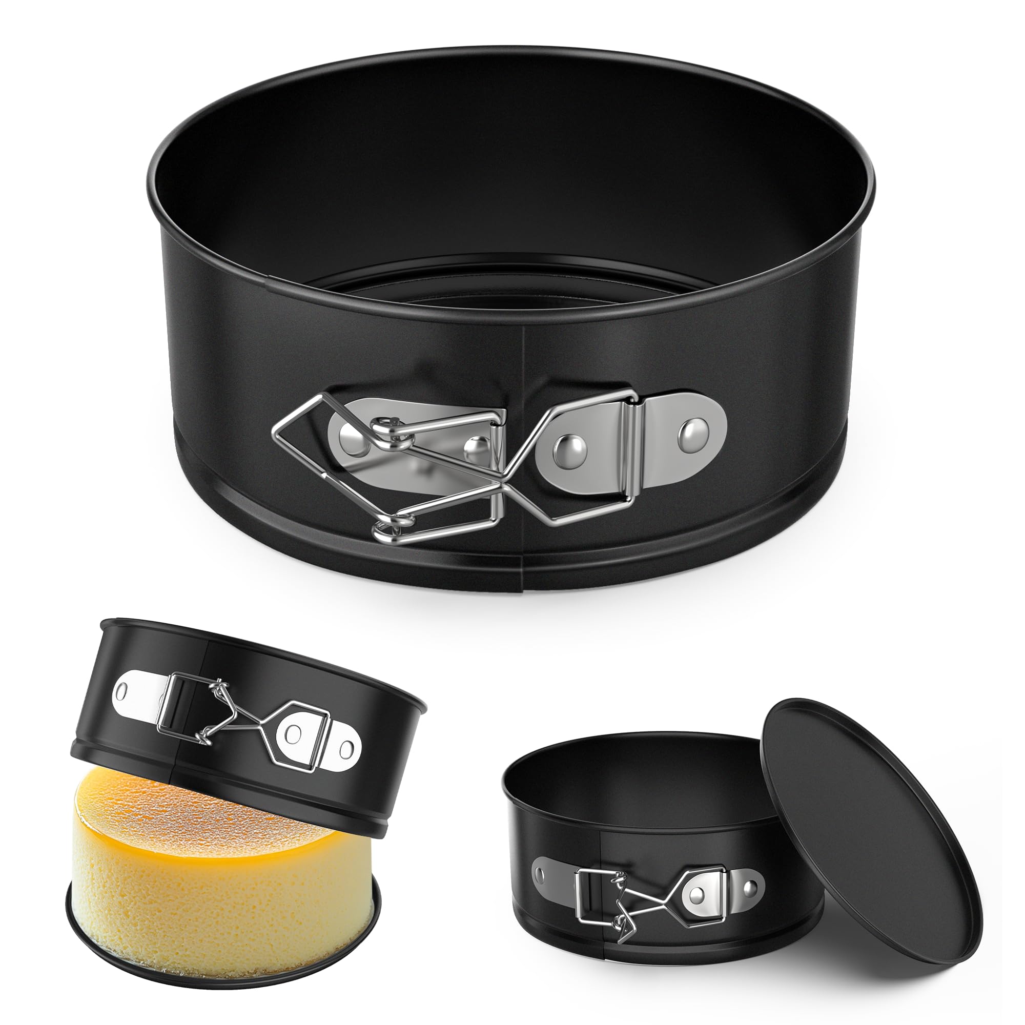 ZeroPone 4 Inch Mini Springform Pan for Mini Cheesecake Pizza