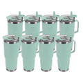 HASLE OUTFITTERS 30oz Tumbler Bulk with Handle, Insulated Travel Coffee Mug Set with Handle Leak-Proof Double Wall Stainless Steel Vacuum Tumblers Pack Metal Cup for Hot and Cold Drink