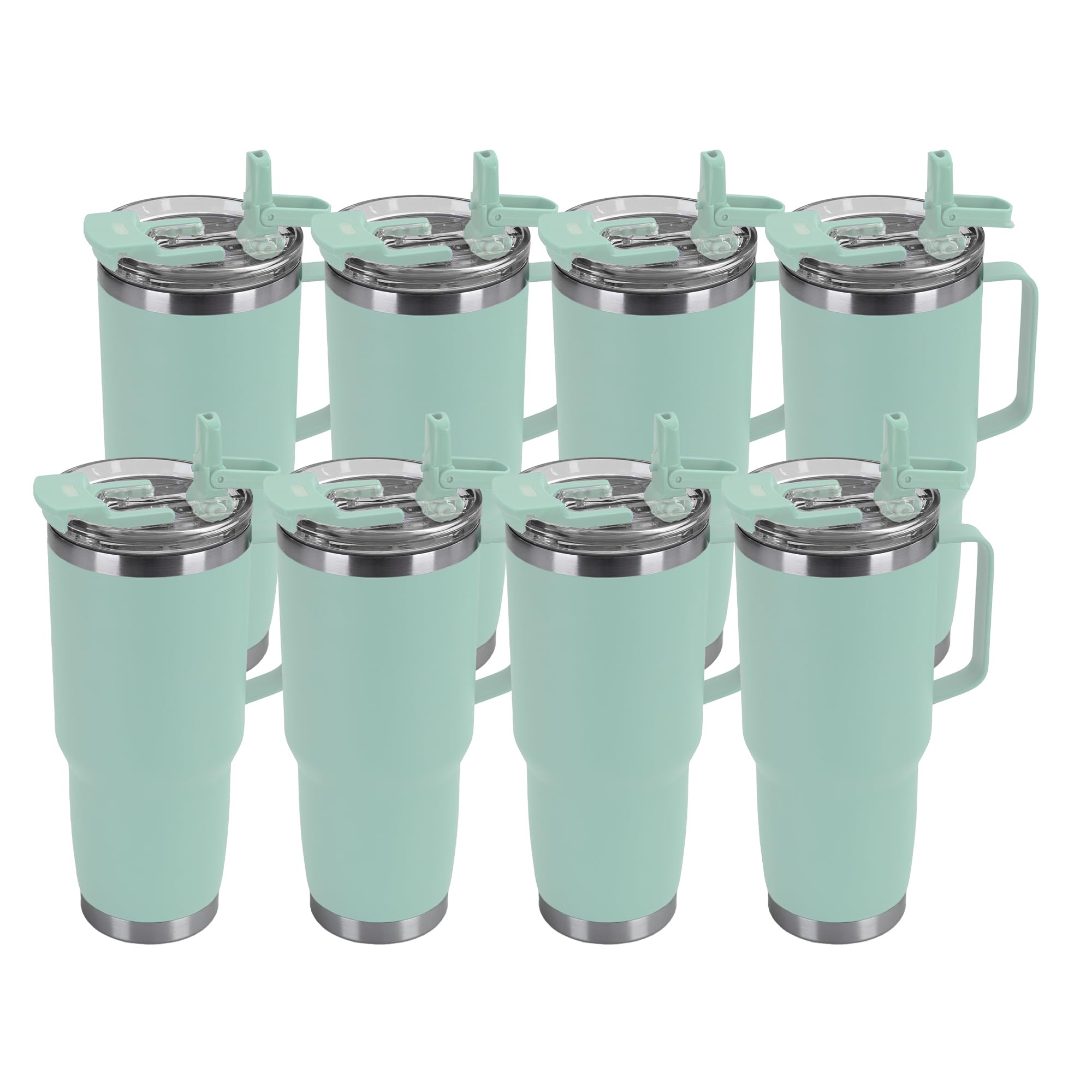 HASLE OUTFITTERS 30oz Tumbler Bulk with Handle, Insulated Travel Coffee Mug Set with Handle Leak-Proof Double Wall Stainless Steel Vacuum Tumblers Pack Metal Cup for Hot and Cold Drink