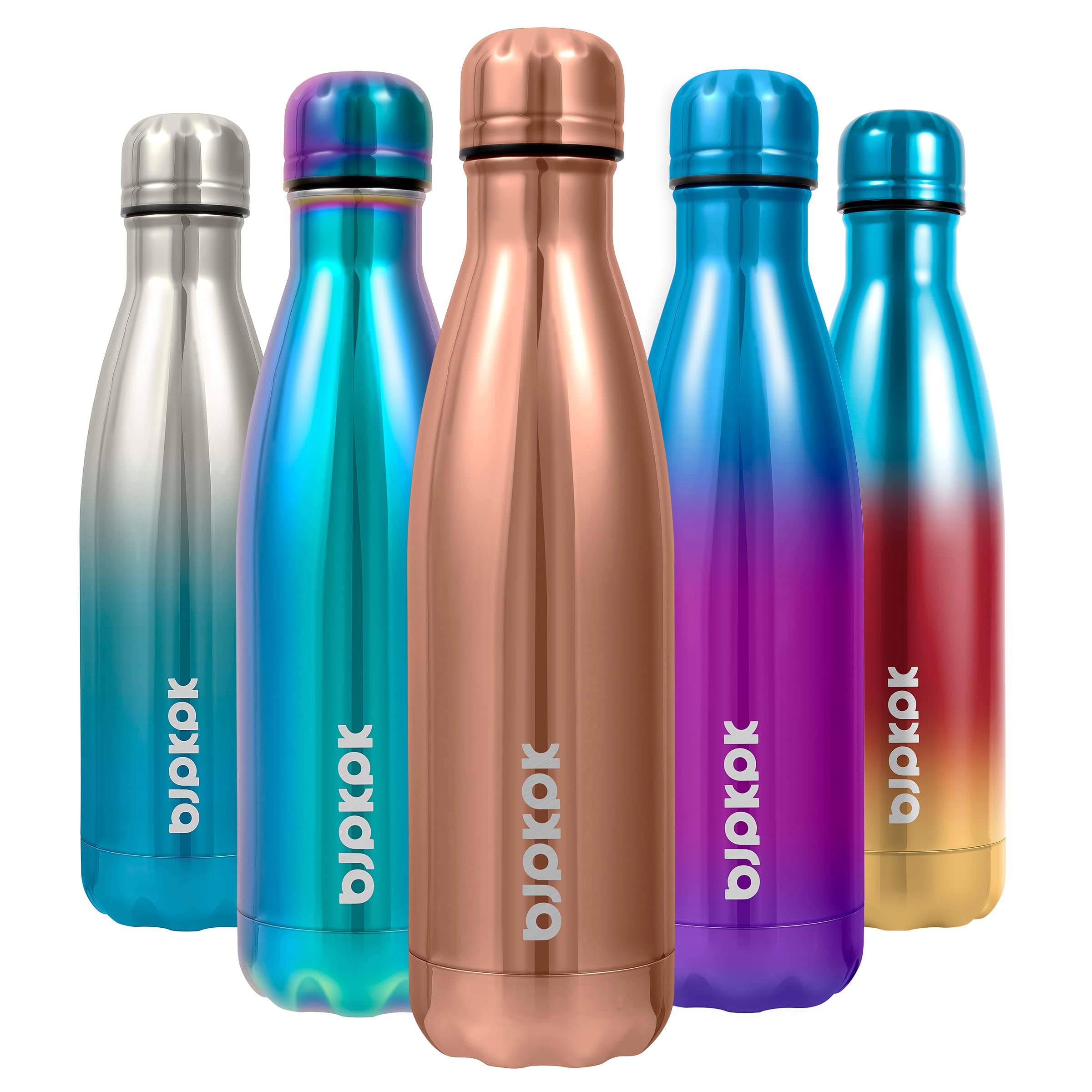 BJPKPK 17 oz Insulated Water Bottle, Stainless Steel Flask, Leak Proof