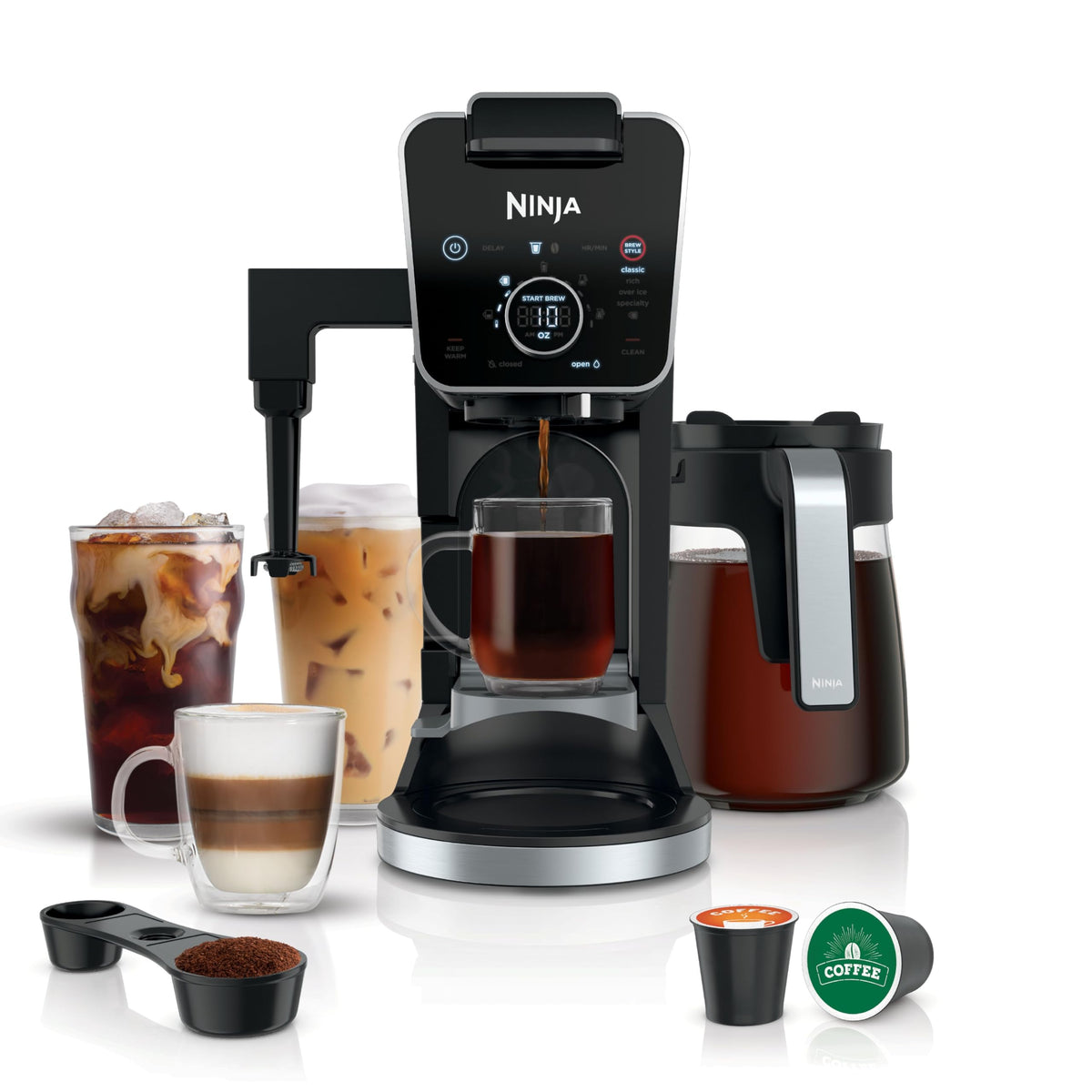 Ninja Specialty Drip Coffee Maker, DualBrew Pro, Black, CFP301