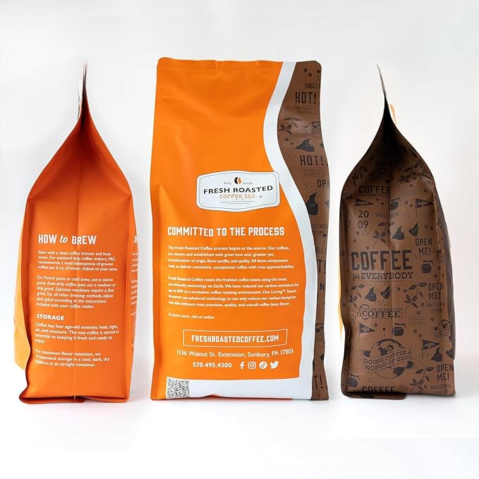 Fresh Roasted Coffee, Dark Costa Rican Tarrazu, 5 lb (80 oz), Dark Roast, Kosher, Ground