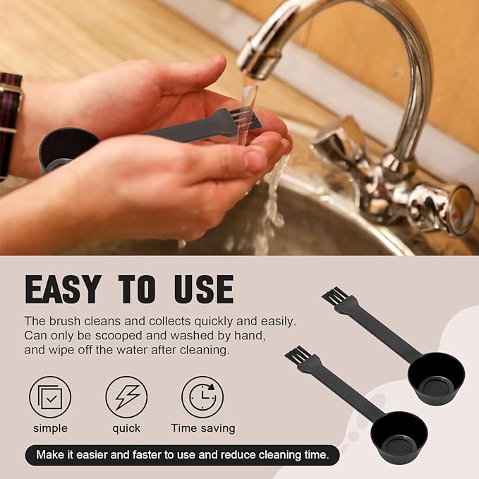 Coffee Spoon With Espresso Grinder Brush 2 in 1 Brush for Cuisinart DBM-8P1