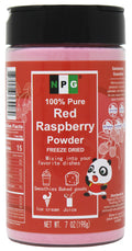 NPG Freeze Dried Red Raspberry Juice Powder 7 oz, Seedless Superfood Powder