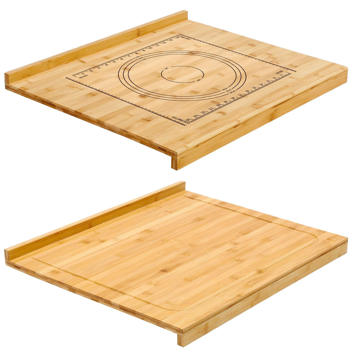 Extra Large Wooden Pastry Board 24 x 22.8 Inch Dough Rolling Board