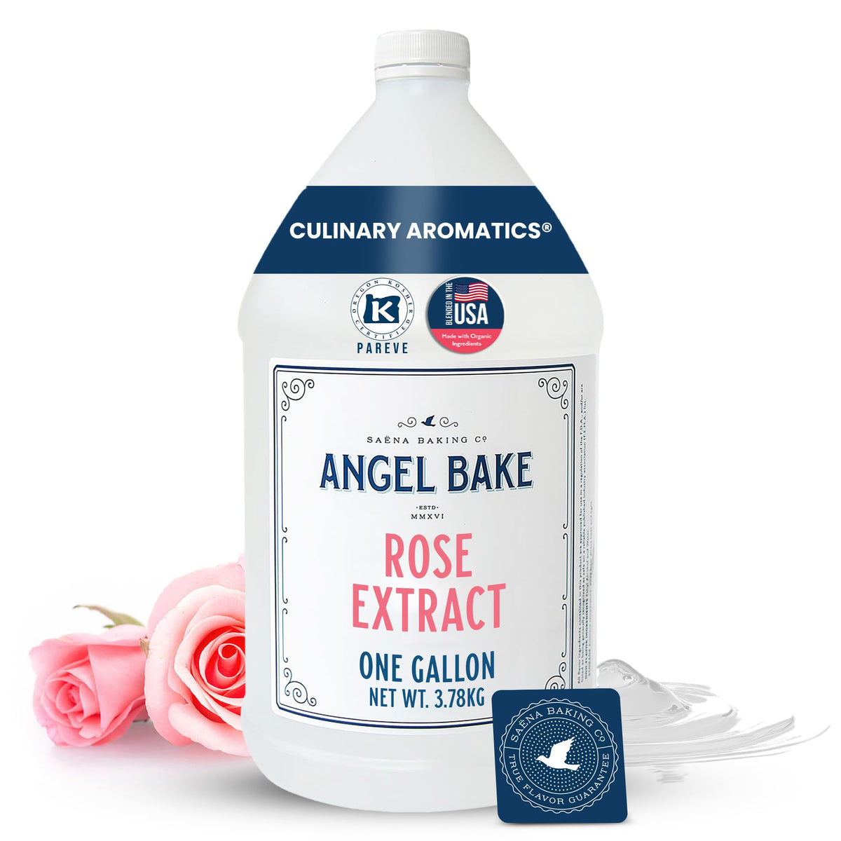 Angel Bake Peppermint Extract, 1 Gallon Bulk for Foodservice, Bakeries