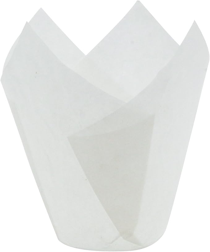White Tulip Baking Cups, Mini Size, Pack of 125
