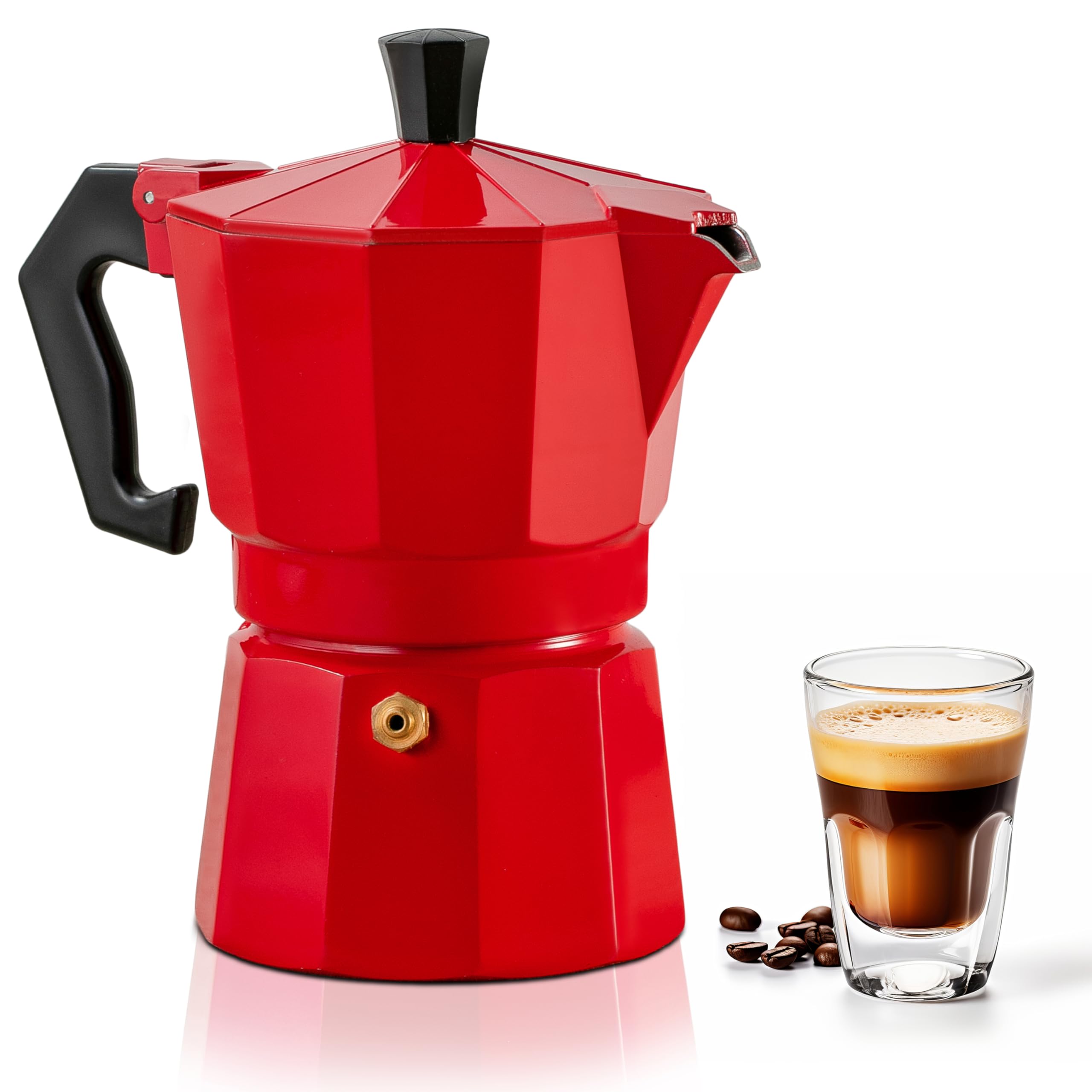 Mixpresso 3 Cup Moka Pot Stovetop Espresso Maker, Italian Cuban Coffee Pot