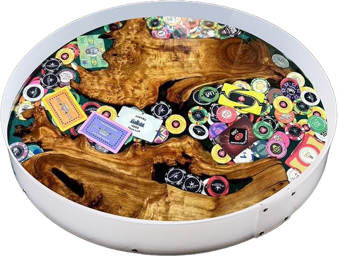 Resin Mold Large Round Deep -Kalinta 20inch Reusable Epoxy Round Molds for Resin Clock, Serving Tray Board, End Table，Floral Preservation Bouquet