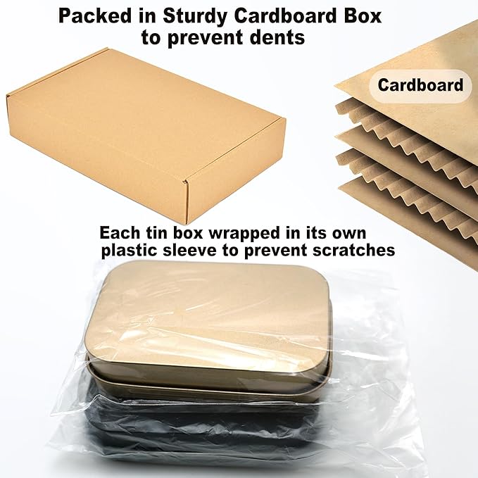 Small Metal Box With Lid-Cookie Tins Metal Tins With Lids Lens Wipes Storage Container Mini Portable Box,Empty Hinged Tin,For Organize Mint Candy Jar,Sewing (Rose Gold, 20 Pcs 3.7" x 2.4" x 0.8")