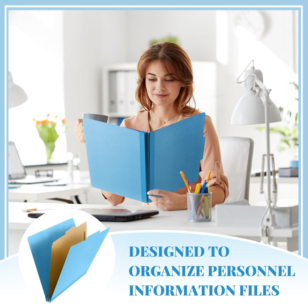 Skyygemm 24 Pcs Classification Folder Letter Size, 1 Divider,Blue