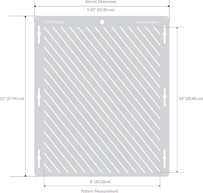 Large Cake Decorating Stencil (Amara) Leaf Veins Pattern