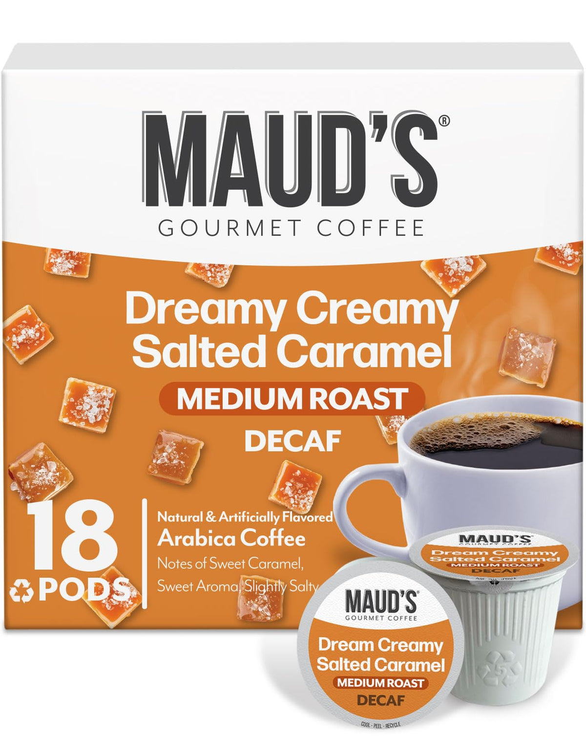 Maud’s Flavored Decaf Coffee Pods Variety Pack, 80ct