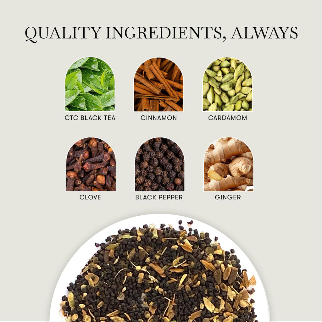 LUXMI Estates Vanilla Spice Chai Loose Leaf Black Tea 100g/3.52oz (50 cups) | Smooth, Flavorful, Robust, Caffeinated