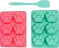 Country Living 3-Piece Silicone Baking Kit – Includes 2 Baking Trays (6-Cavity Paw Print Mold) & Spatula – Non-stick Silicone for Homemade Dog Treats, Candy, Chocolate, & Ice Cubes