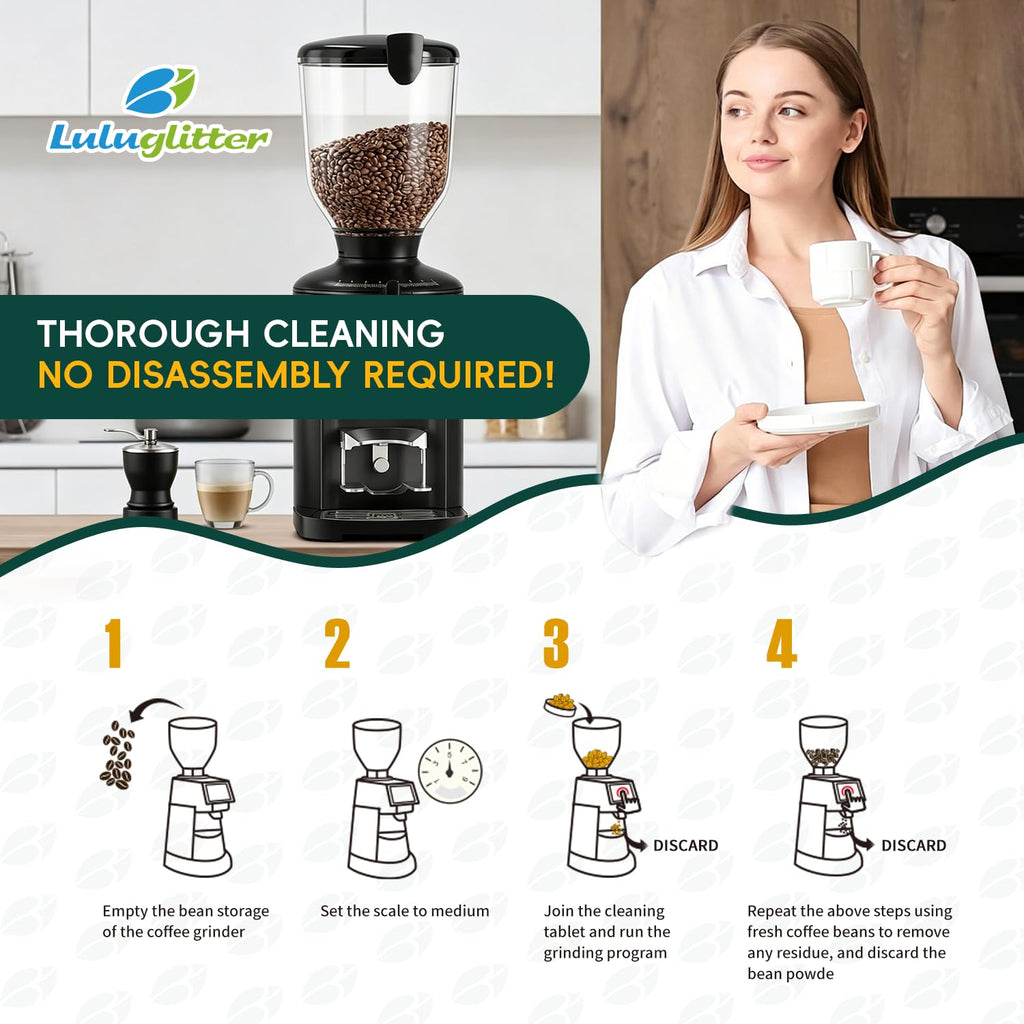 Professional Coffee Grinder Cleaning Tablets 500g Natural Food Safe