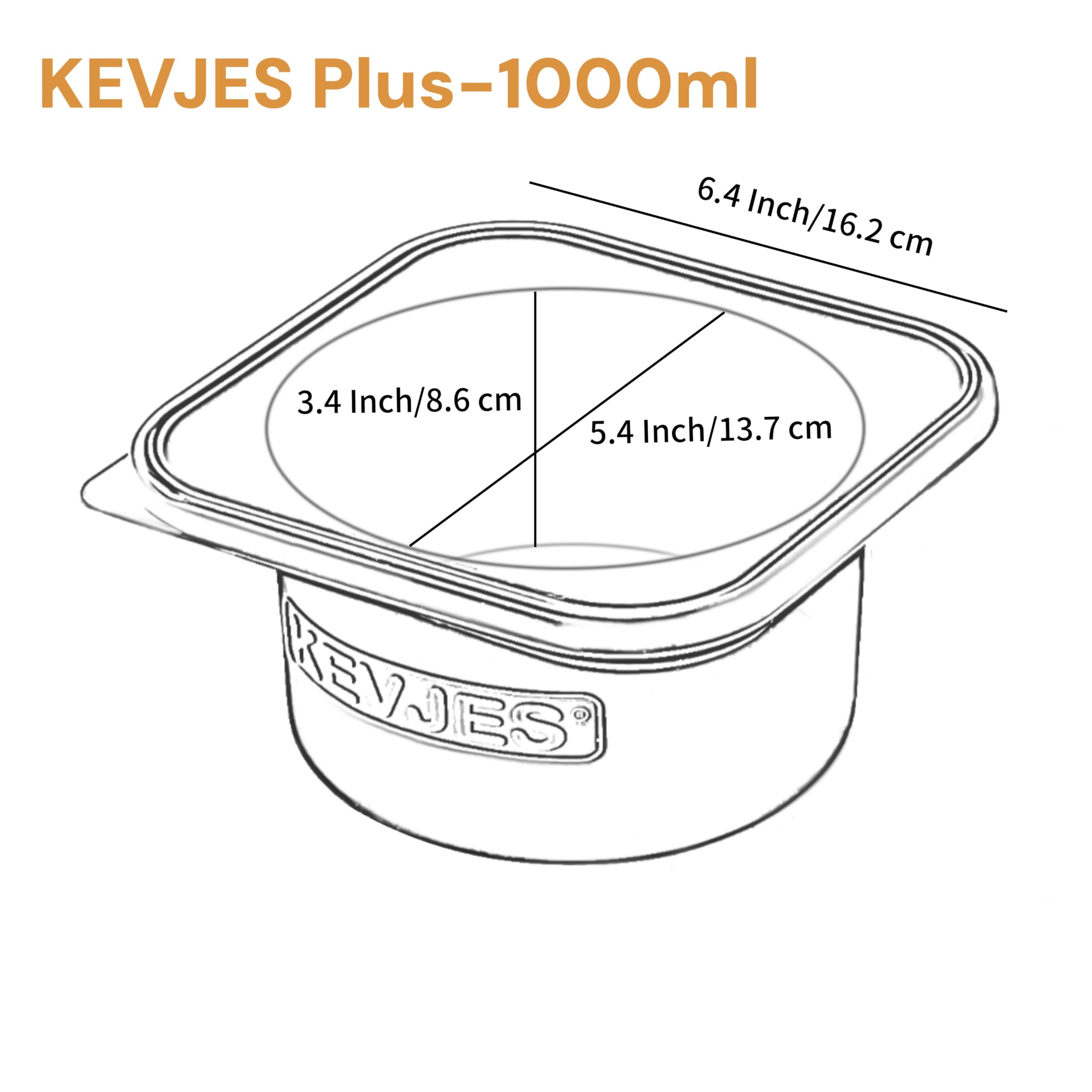 KEVJES PLUS Large 1000ml Pizza Dough Proofing Boxes for DIY Artisan Pizza, Food Grade Silicone Stackable Containers with Lids, Sturdy Reinforced Steel. Freezer, Fridge, Dishwasher Safe (4Green Plus)