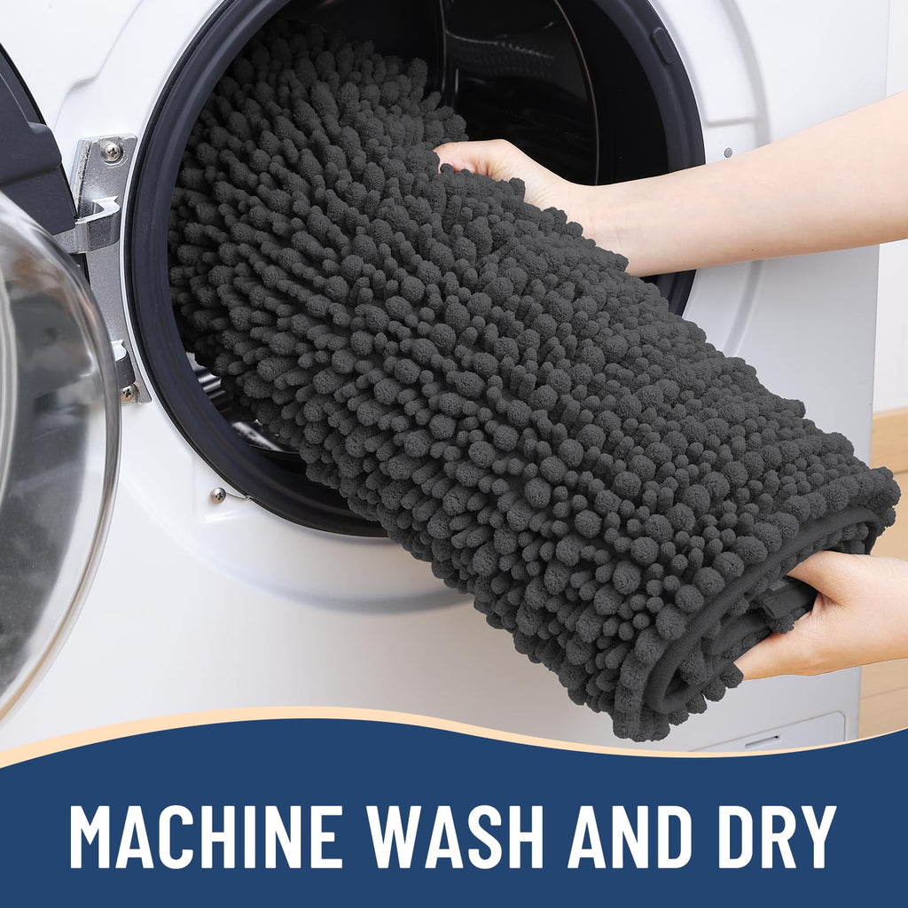 Arotive Bathroom Rugs Mat 34x21, Soft Absorbent Chenille Shaggy Bath Mat