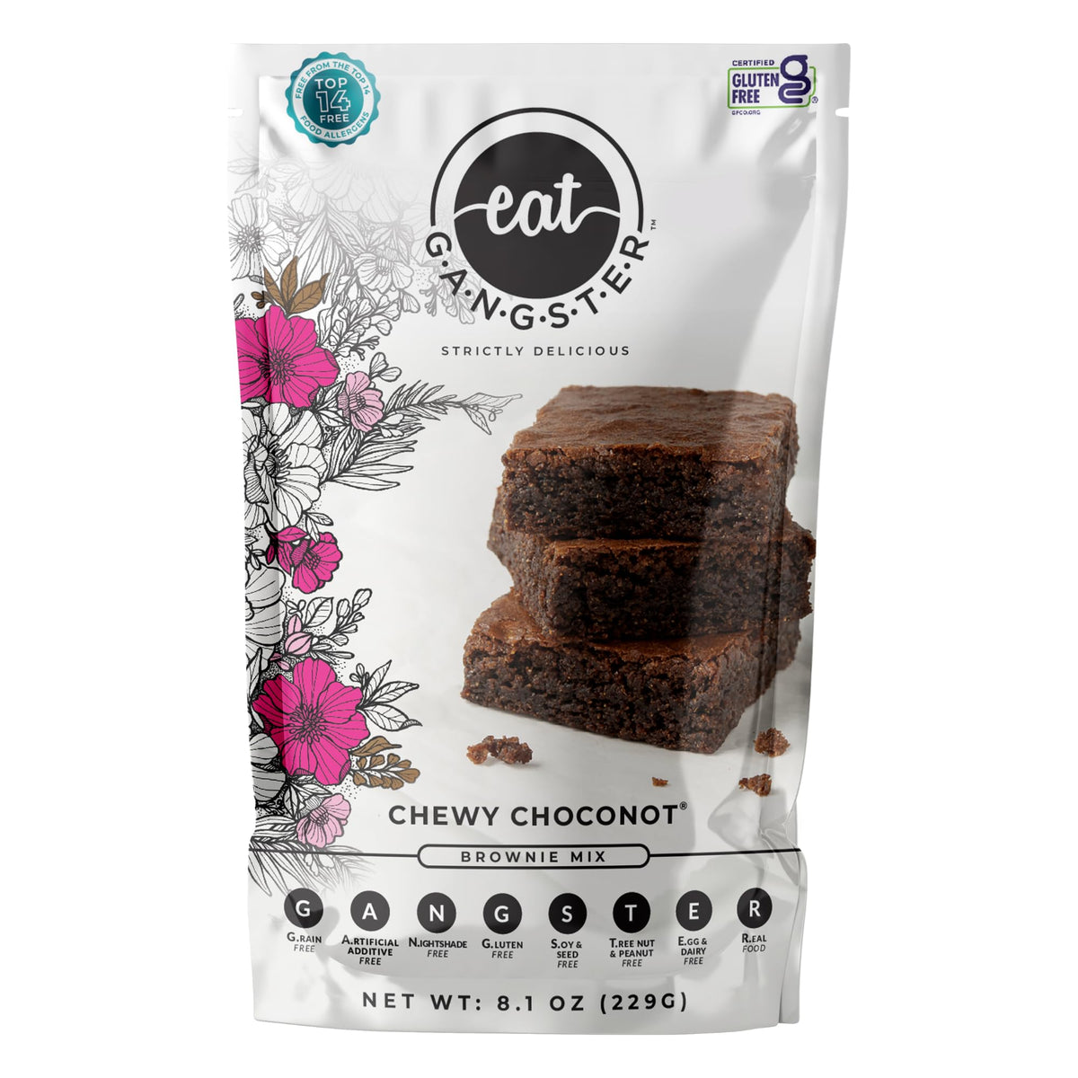 eat G.A.N.G.S.T.E.R. Allergy-Friendly Chewy Choconot Brownie Mix