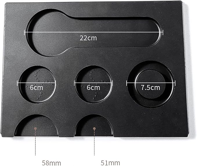 Joyeee Espresso Tamping Mat, Large Tamping Mat with Corner Edge, Anti-Slip Espresso Silicone Mat For Baristas Tool Supplies, Coffee & Espresso Machine Parts & Accessories, Black 12.6 x 9.5 inch
