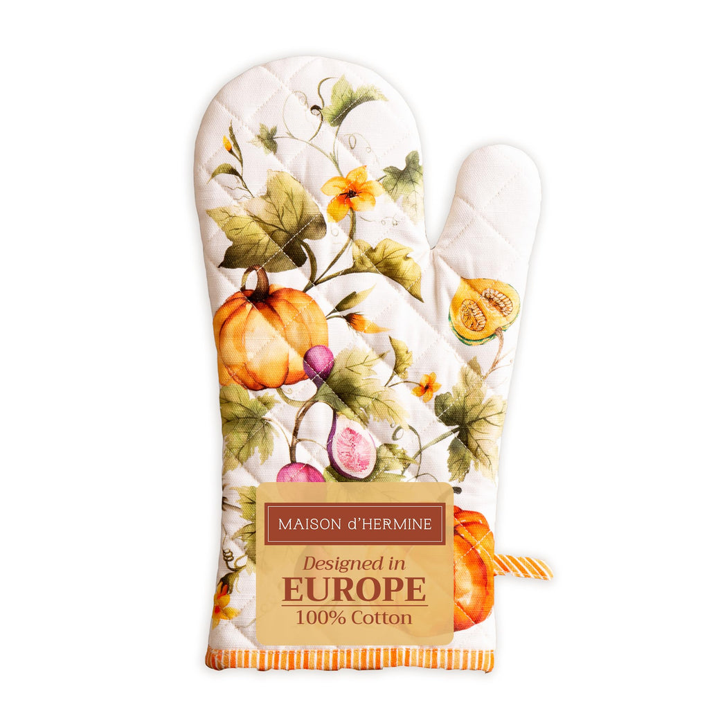 Maison d'Hermine Oven Gloves 100% Cotton Oven Mitt (7" x 13", Pack of 1)