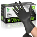 SWIFTLITE Black Vinyl Gloves, Food Grade Gloves Disposable Latex Free