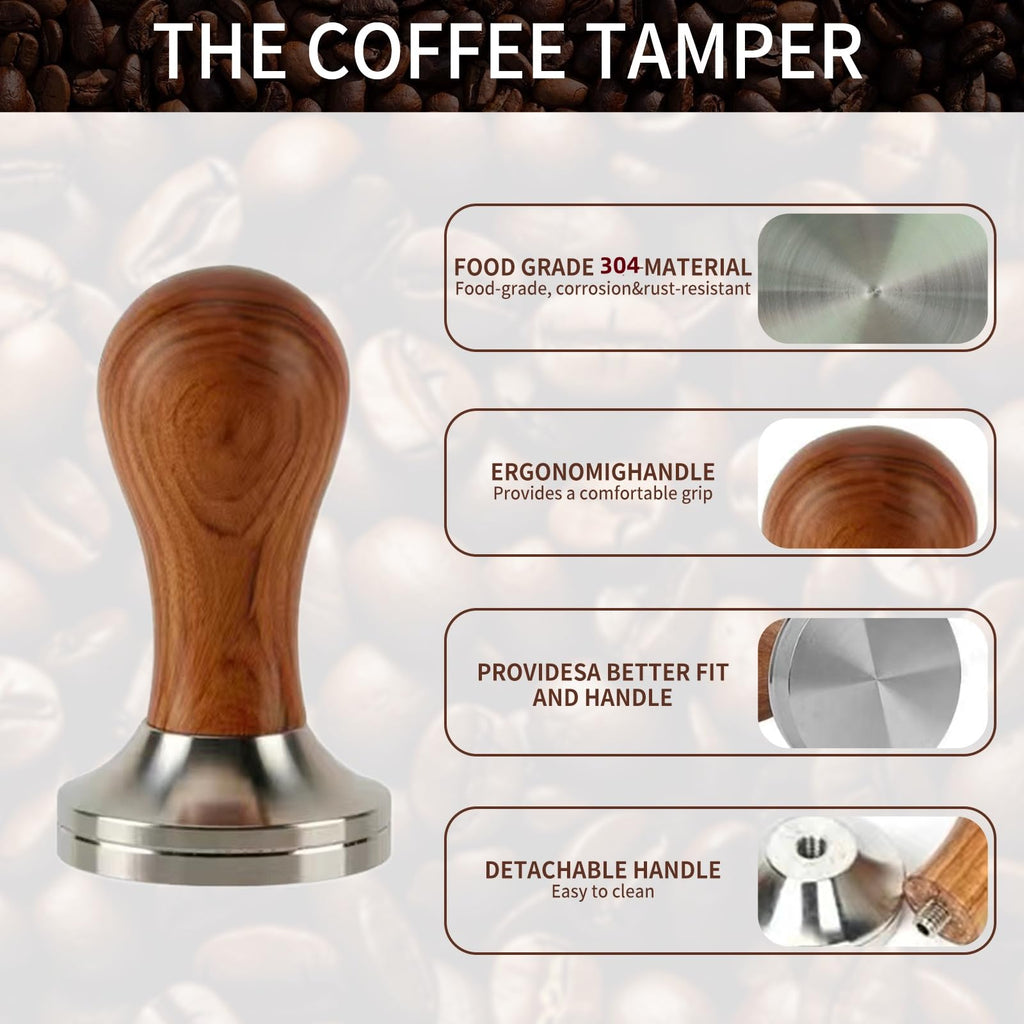 Gmnuiy 58.5mm,Espresso Accessories Kit, 24PCS Coffee Tamper Set ， Barista Kit, WDT Tool,stainlesss Frothing Pitcher, Stirrer, Tamper Mat, Latte Art Pen ， Coffee puck screen