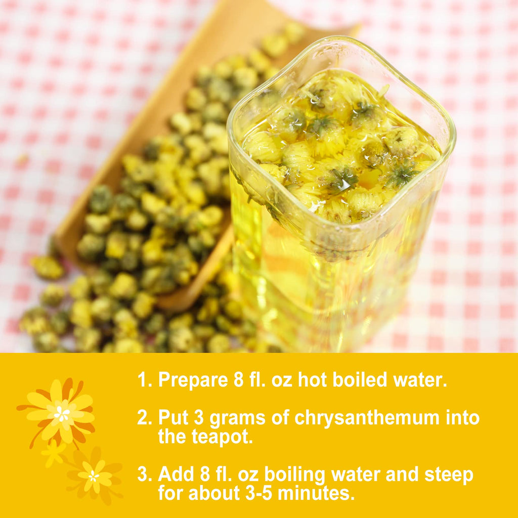 Olvvla - Chrysanthemum Tea, 4oz/114g, Dried Fetal Chrysanthemum Flowers