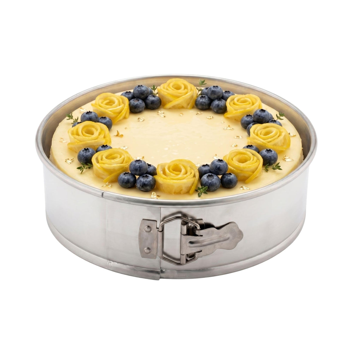 Restaurantware Met Lux 9 Inch Round Cake Pan 1 Springform Springform Pan - Removable Bottom Release Latch Silver Aluminum Cheesecake Pan For Baking Desserts