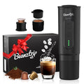 BeanzTrip H02 PRO Portable Espresso Maker, Mini Electric Coffee Maker Compatible with Ground Coffee & NS Capsule, 20 Bar Travel Espresso Machine with Self-Heating for Camping, RV