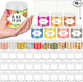 Plastic Jars 6 OZ, 48 Pcs Plastic Jars with Lids Round Wide Mouth Slime Containers with White Lids Empty Small Storage Jar for Travel, Home Kitchen Food, Arts Crafts