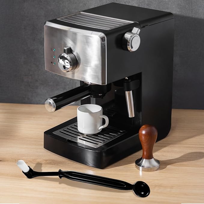 Espresso Machine Cleaning Brush Kit 2 Pieces Coffee Cleaning Brush with Spoon for Coffee Grinder