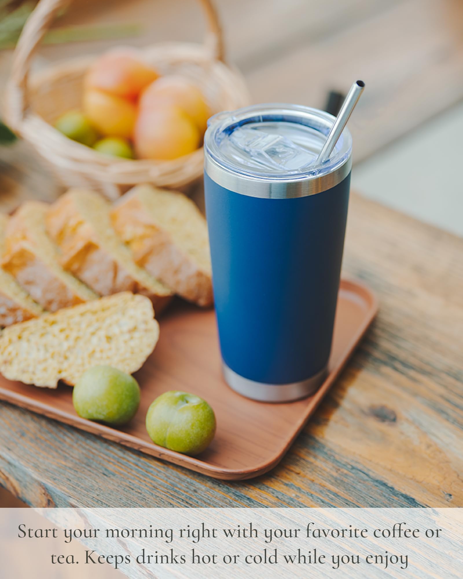 UIRZOTN 20oz Travel Coffee Tumbler, Insulated Travel Mug, Army 8 Pack