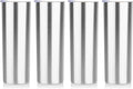 HASLE OUTFITTERS 20 oz Skinny Tumblers Bulk Set, Stainless Steel Insulated Slim Tumblers with Lids, Reusable Double Wall Travel Coffee Mugs, Durable Powder Coated Travel Water Cups (4)