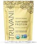 Truvani Organic Plant Based Protein Powder | Banana Cinnamon | 10 Servings