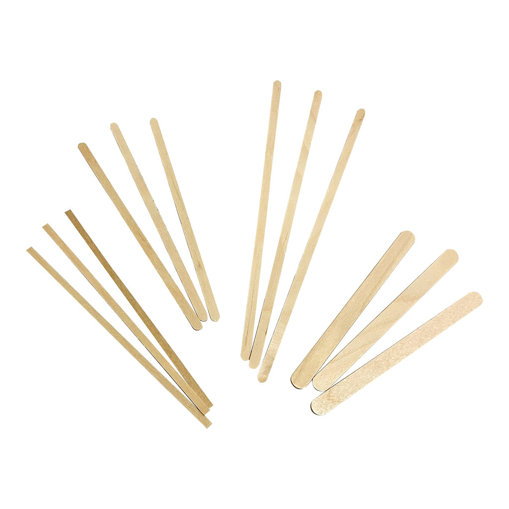 2000 Count | KingSeal Natural Birch Wood Coffee Beverage Stirrers, Stir Sticks, Waxing Sticks, Popsicle Sticks, 4.5 Inches, Round End - 2 Boxes x 1000 Stirrers