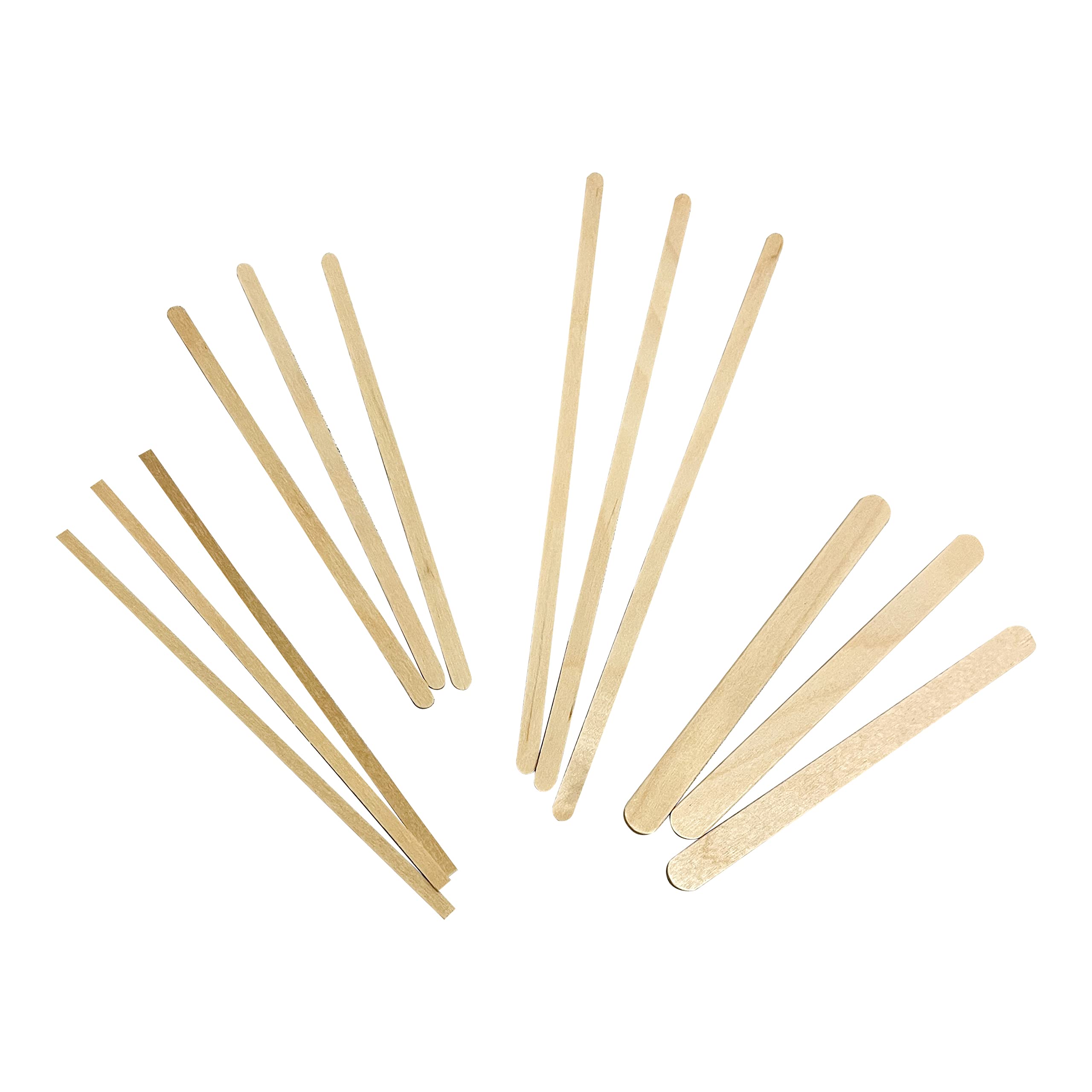 2000 Count | KingSeal Natural Birch Wood Coffee Beverage Stirrers, Stir Sticks, Waxing Sticks, Popsicle Sticks, 4.5 Inches, Round End - 2 Boxes x 1000 Stirrers