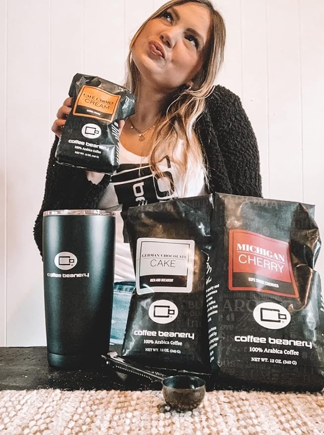 Caramel Vanilla Latte Flavored Coffee SWP Decaf, Specialty Arabica Coffee, Medium Roast, 12 ounce, Automatic Drip (Ground)