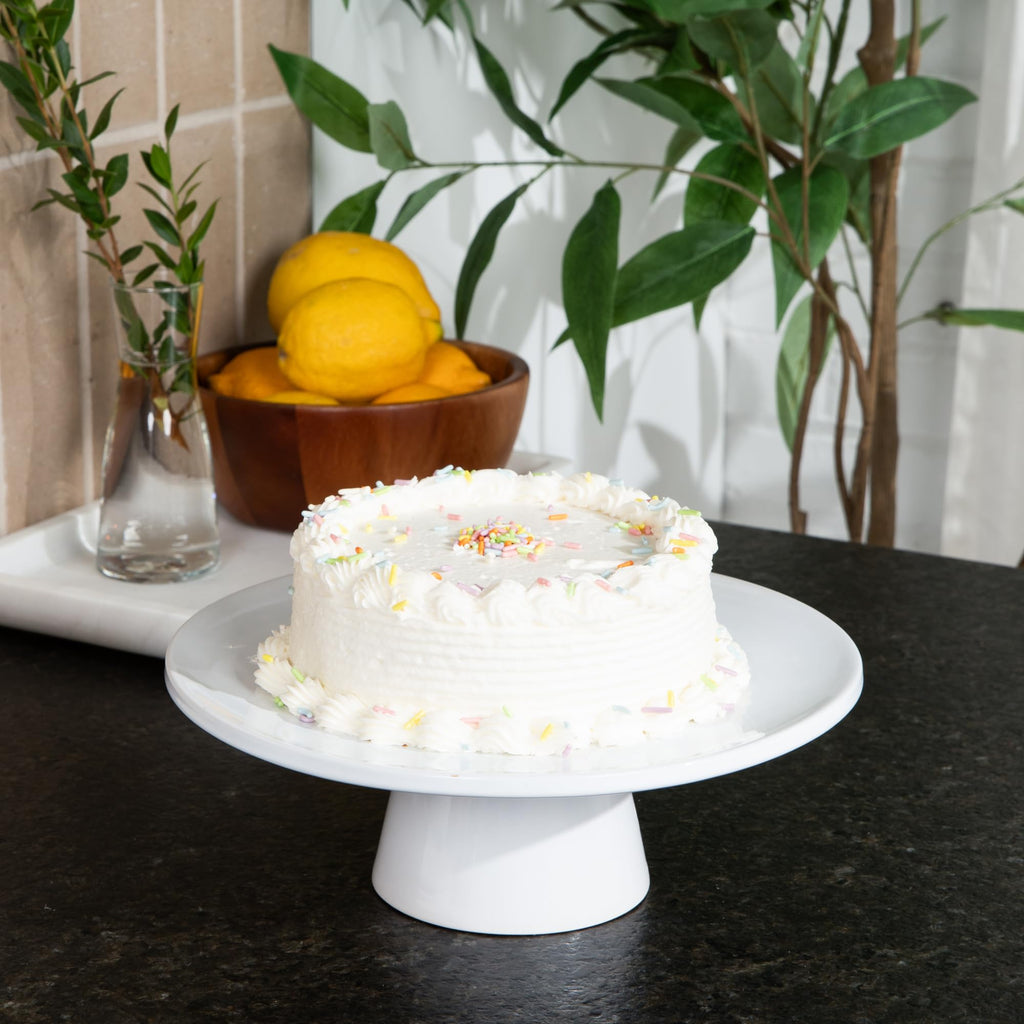 THE Cake Stand, 10 Inch Ceramic Pedestal Dessert Stand, Periwinkle