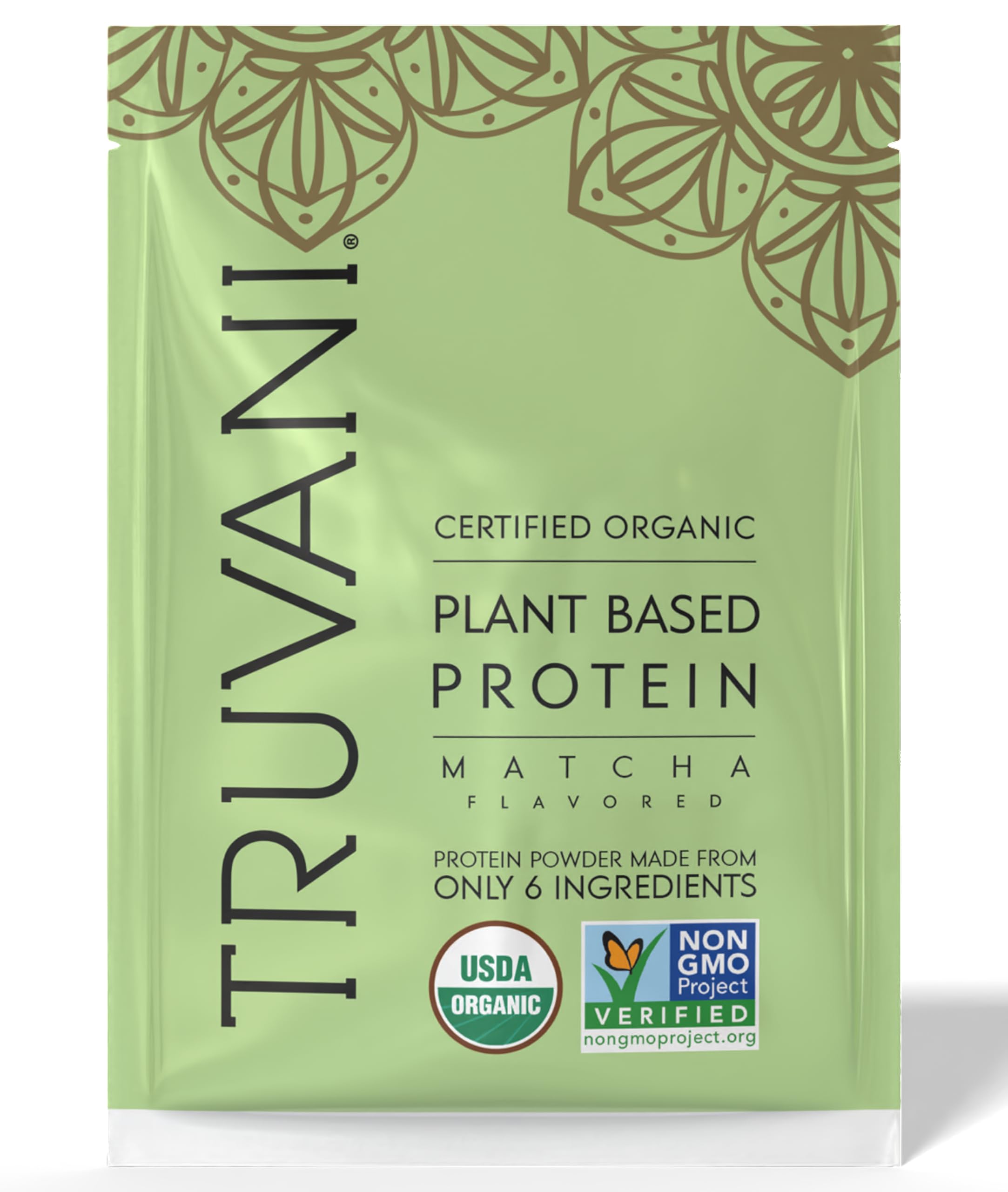 Truvani Organic Plant Based Protein Powder | Matcha | 1 Serving