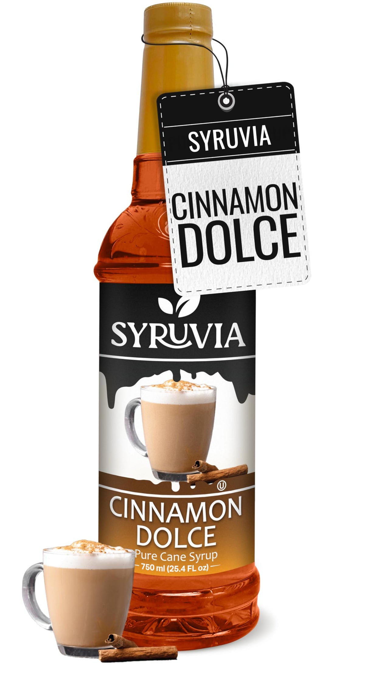Syruvia Coffee Syrup, Peppermint Flavored Syrup for Drinks, Lattes, and Desserts – 25.4 fl oz
