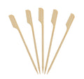 1000 Count | KingSeal Natural Green Bamboo Wood Paddle Picks, Skewers for Appetizers and Cocktails, 4.5 Inches, Bulk Pack - 10 Packs of 100