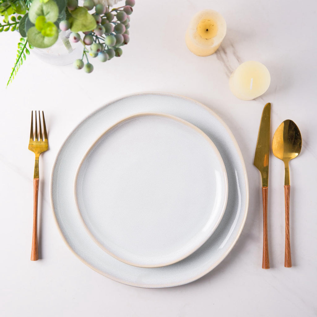 AmorArc Ceramic Dinner Plates Set of 6, 10.5 Inch Stoneware Plates Set