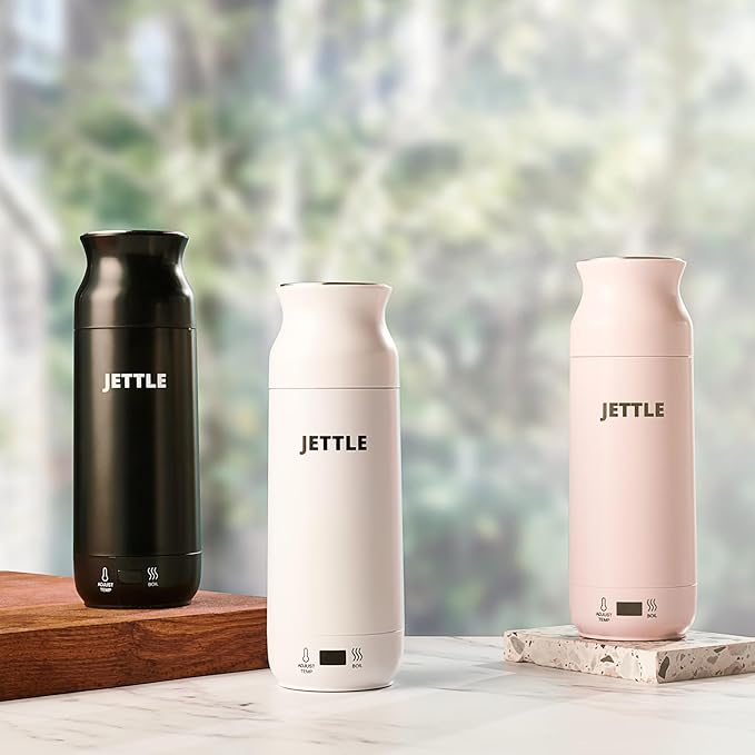 Electric Kettle - Travel Portable Heater for Coffee Tea Milk Soup - Stainless Steel Travel Water Boiler tea pot with Temperature Control - LED - Automatic Power Off - 450ml - Kitchen Appliance