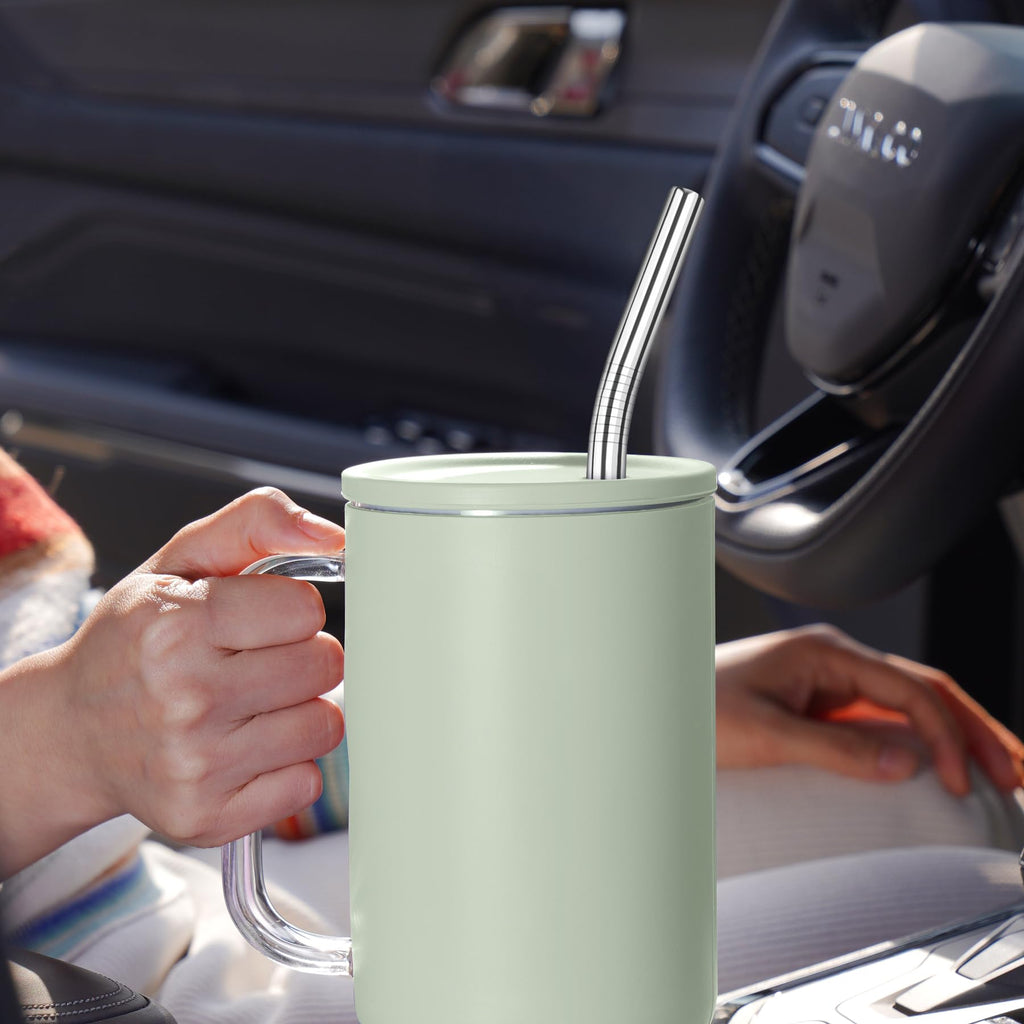 Tomorotec 8PCS Stainless Steel Straws Fit for 40oz Stanley Tumblers, Silver