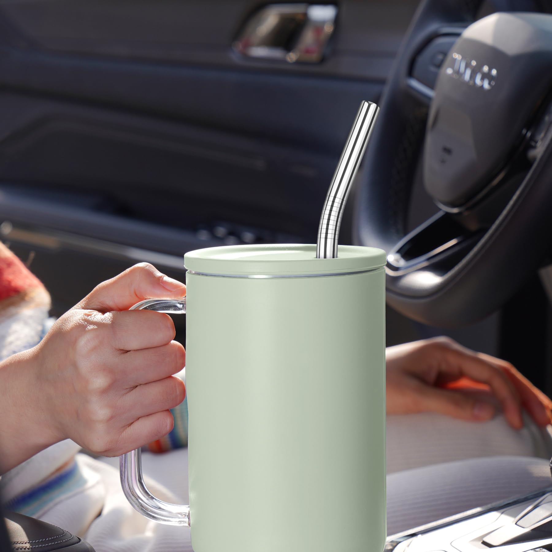 Tomorotec 8PCS Stainless Steel Straws Fit for 40oz Stanley Tumblers, Silver
