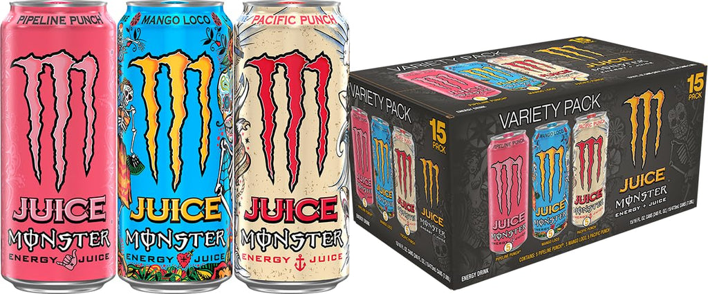Monster Energy Juice Monster Variety Pack, PPMLPP, Energy Drink, 16 Ounce