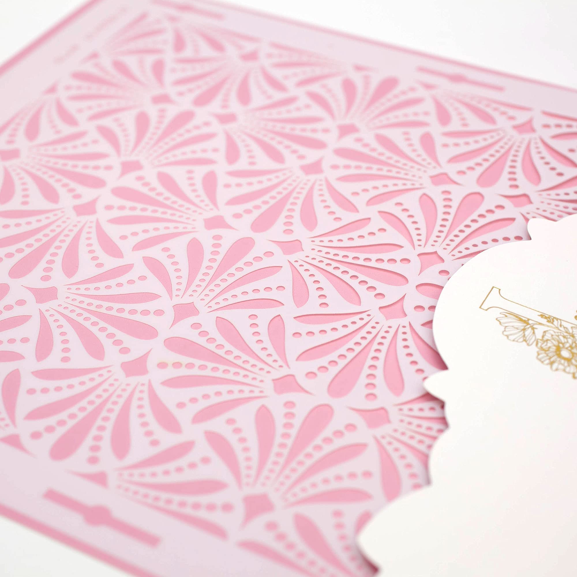 Lacupella Cake Decorating Stencil for Tall Buttercream Cake, Royal Icing, Ganache, Paint, Airbrush (Glam)